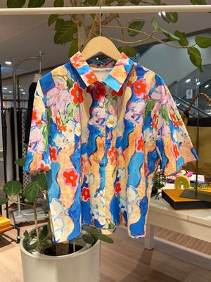 水彩アートカラーシャツ［Color:ブルー］通常価格￥10230→特別価格￥8690
