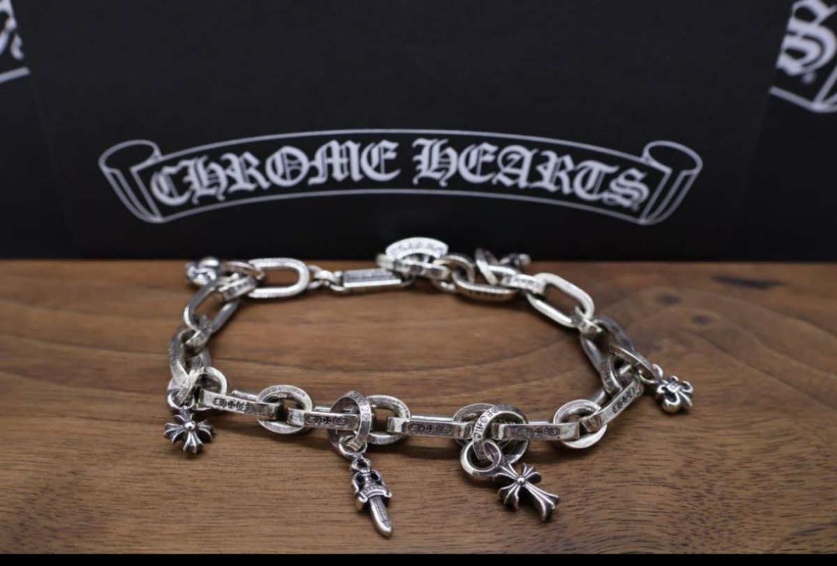CHROME HEARTS クロムハーツ ペーパーEチェーンブレスレット 11リンク 