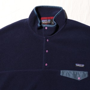 美品 L ネイビー 90s 00s シンチラスナップT Patagonia 