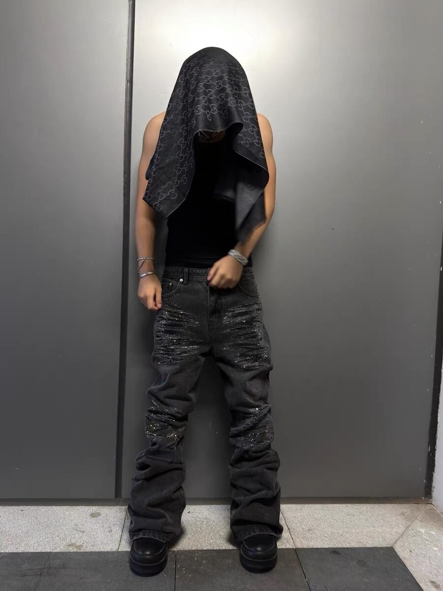 RYE CHASIN】“CRYSTAL WHISKER” STACKED BOOTCUT DENIM | OVERTURE WEB