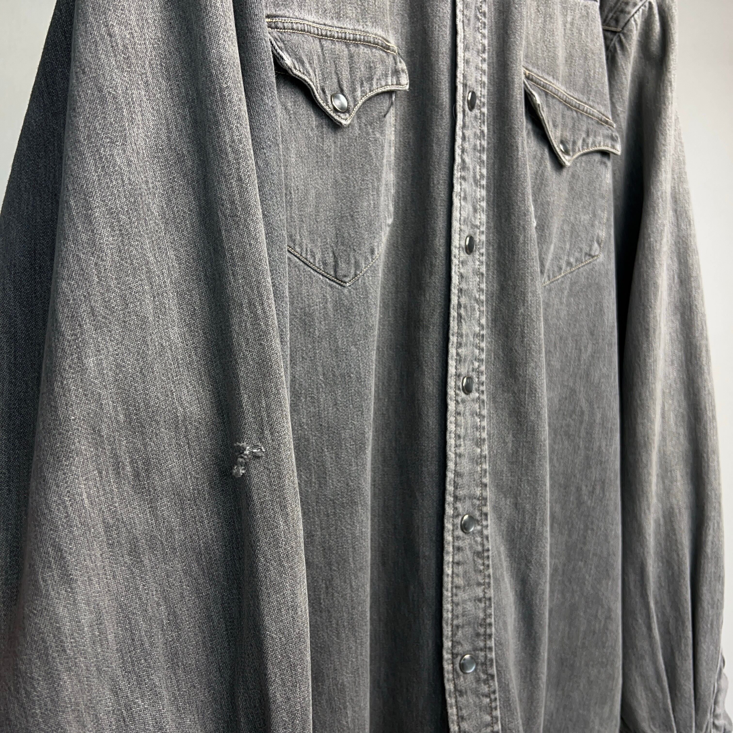 90's RRL by Ralph Lauren Black Denim Western Shirt 90年代 ダブル