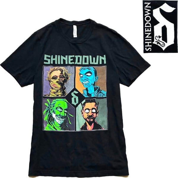 1点物◇バンドShine Downシャインダウン黒Tシャツ古着LメンズXL