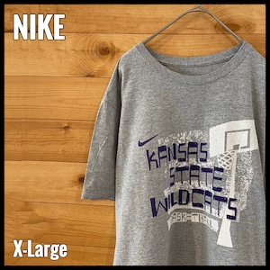 【NIKE】カレッジ カンザス州立大学 Tシャツ プリント バスケットボール WILDCATS ナイキ XL us古着