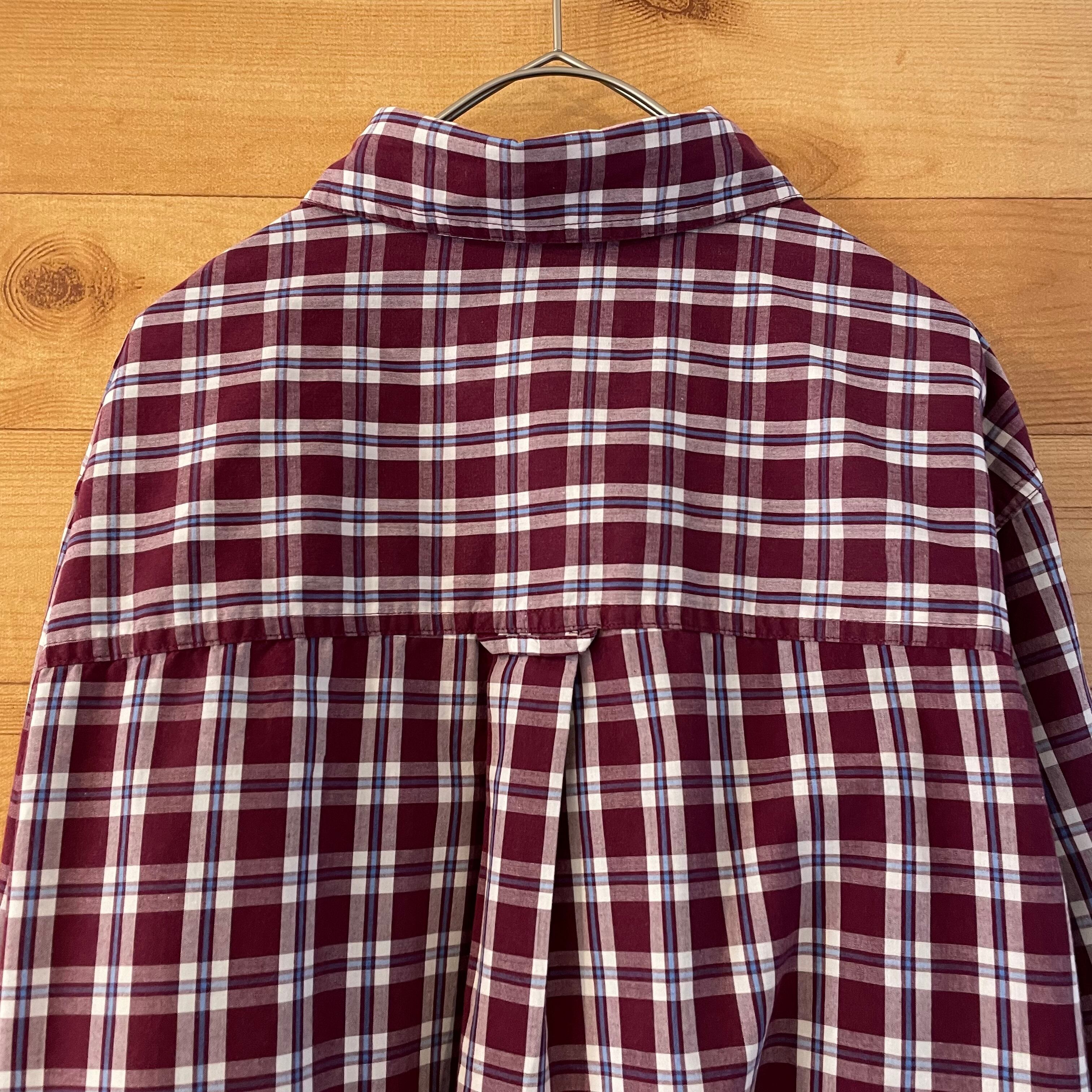 CHAPS 無地シャツ　長袖　　ワンポイント　人気　オーバーサイズ　b70