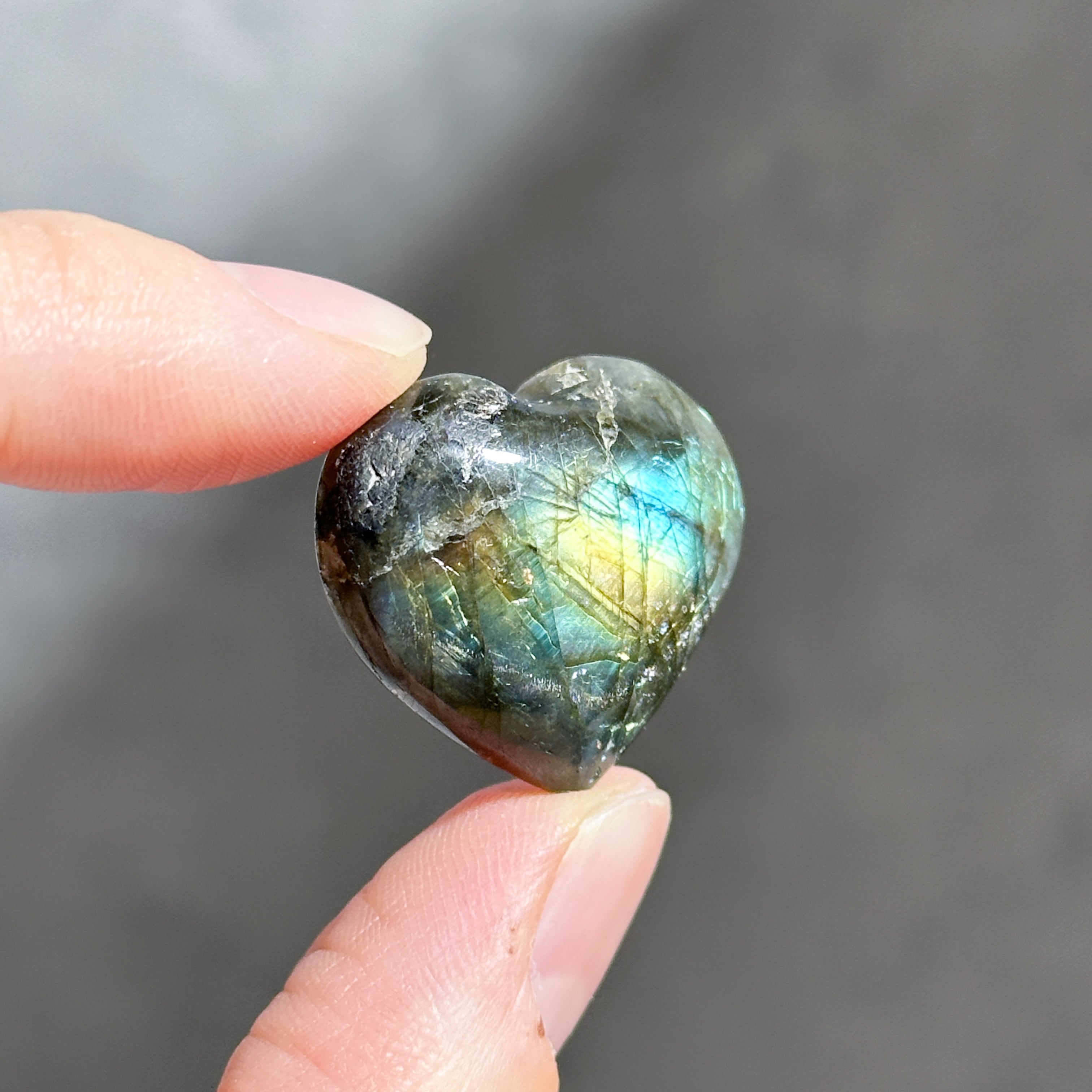 ラブラドライト ハート 92◇ Labradorite ◇天然石・鉱物