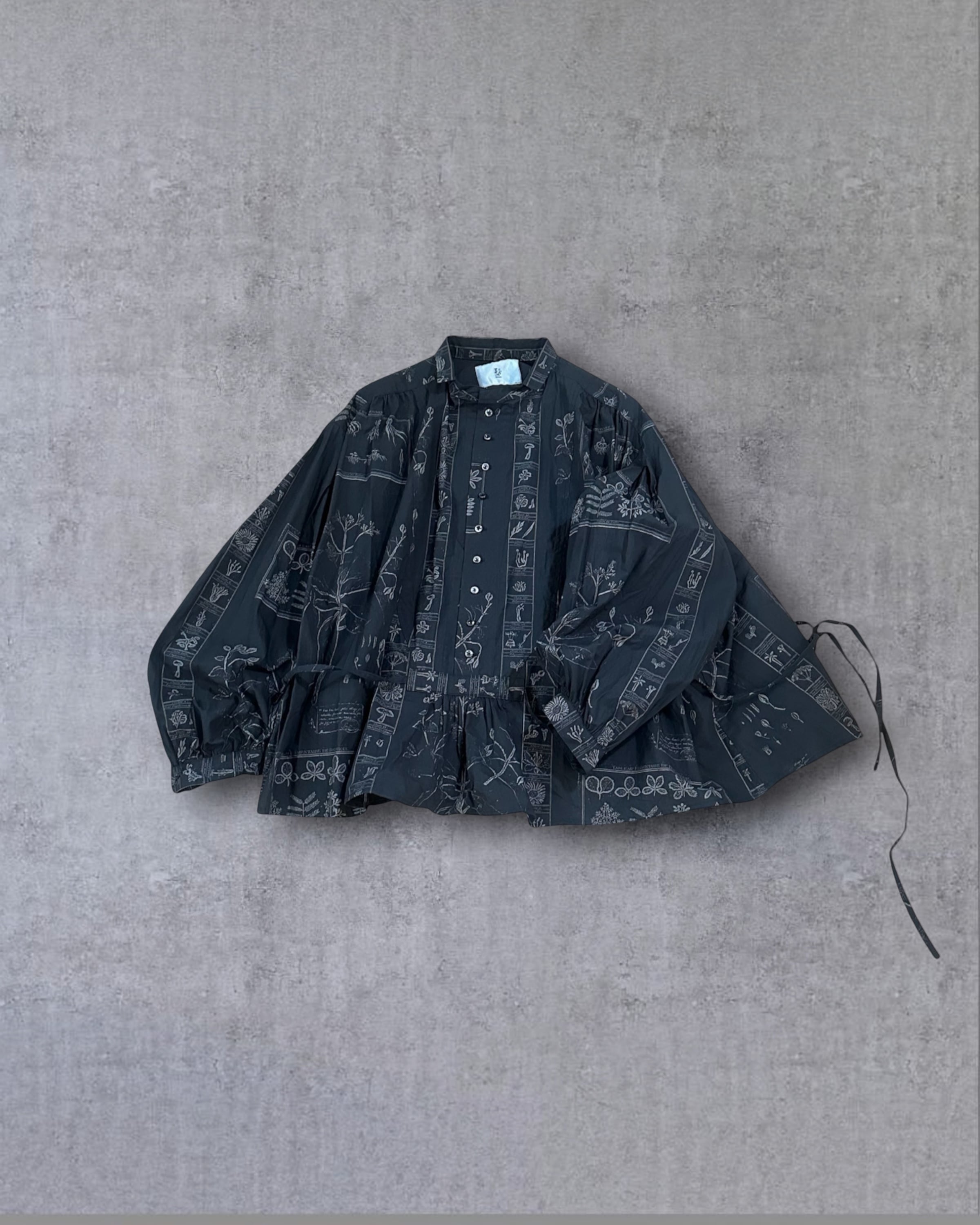 GASA＊　偶然の影　ブラウス（dark blown×beige）