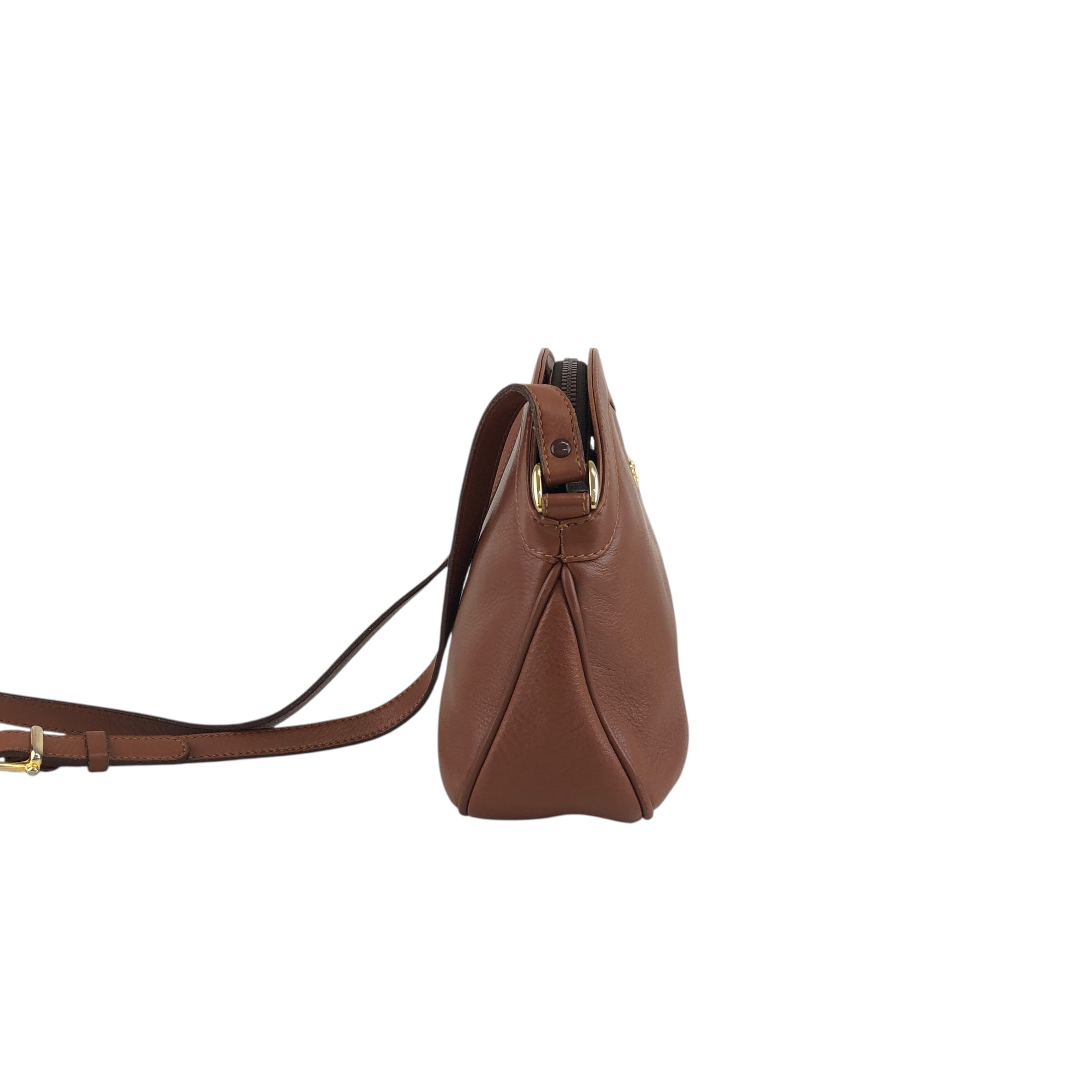 CELINE ブラウンレザー ショルダーバッグ CELINE セリーヌ ショルダーバッグ ブラウン ブラゾン レザー vintage