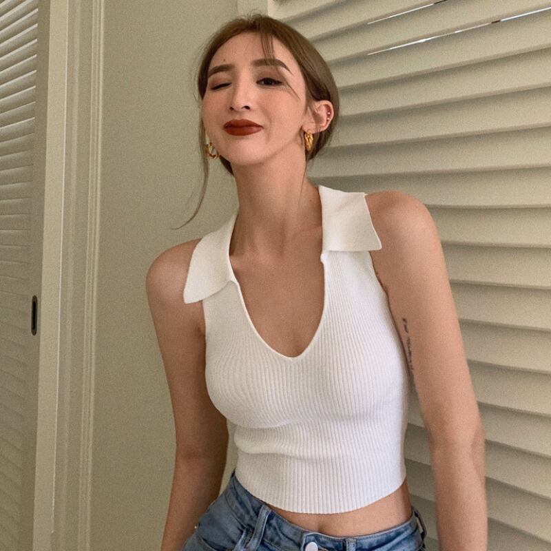 ニットサマーショートブラックノースリーブコート 夏物 ヨーロピアン YY-ファッション66958155016