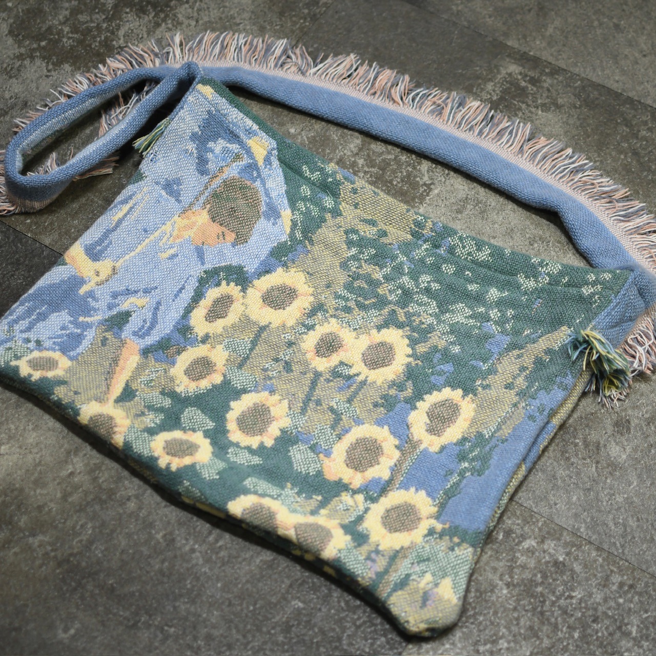 kroneko original sun flower rug shoulder bag