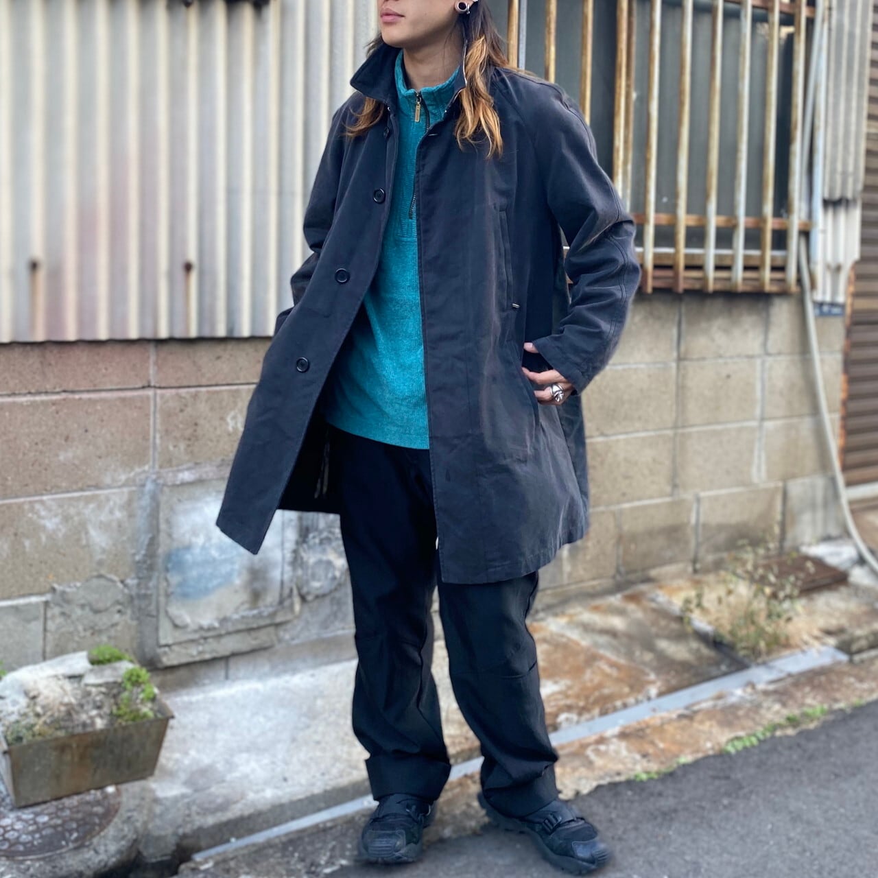 Burberry LONDON バーバリー ステンカラーコート バルマカーンコート  