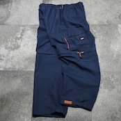 gimmick navy wide detachable nylon pants