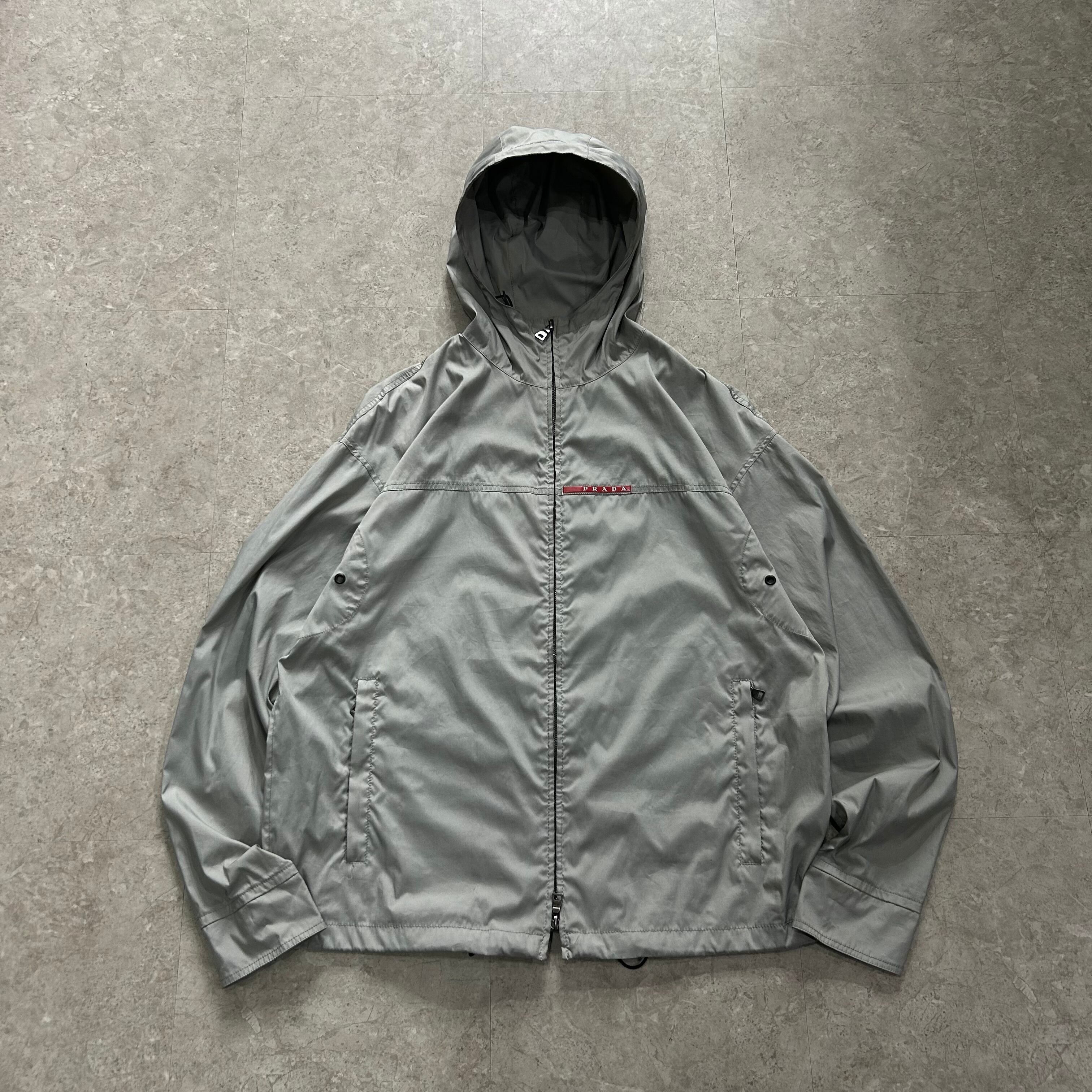 2003s PRADA SPORT double zip nylon hoodie【仙台店】