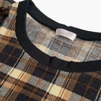 【オーバーサイズ】レトロ感のあるトップス ボリュームチェックベスト｜ブラウンチェック｜サムネイル9