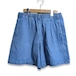BURLAP OUTFITTER　DENIM TRACK SHORT　バーラップアウトフィッター　吸水性が高く乾燥も早いポリ混デニム生地ショートパンツ　INDIGO WASH