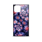 彩・牡丹 - 和風 四角型 強化ガラスiPhoneケース【Re:design】