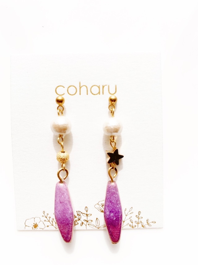 coharu スター×台形ピアス