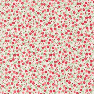 ラスト！55 X45cmカット販売  USAコットン サマータイム　小花/クリーム