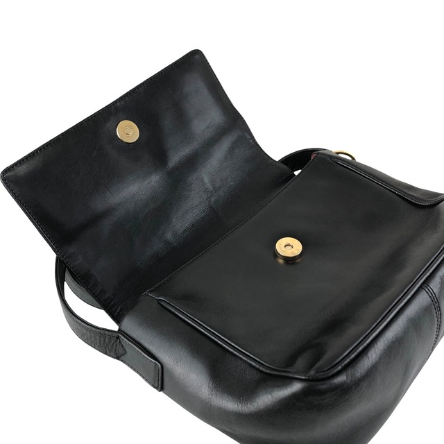 Christian Dior クリスチャン ディオール ショルダーバッグ ブラック ロゴ チャーム レザー vintage ヴィンテージ オールド ssswaj