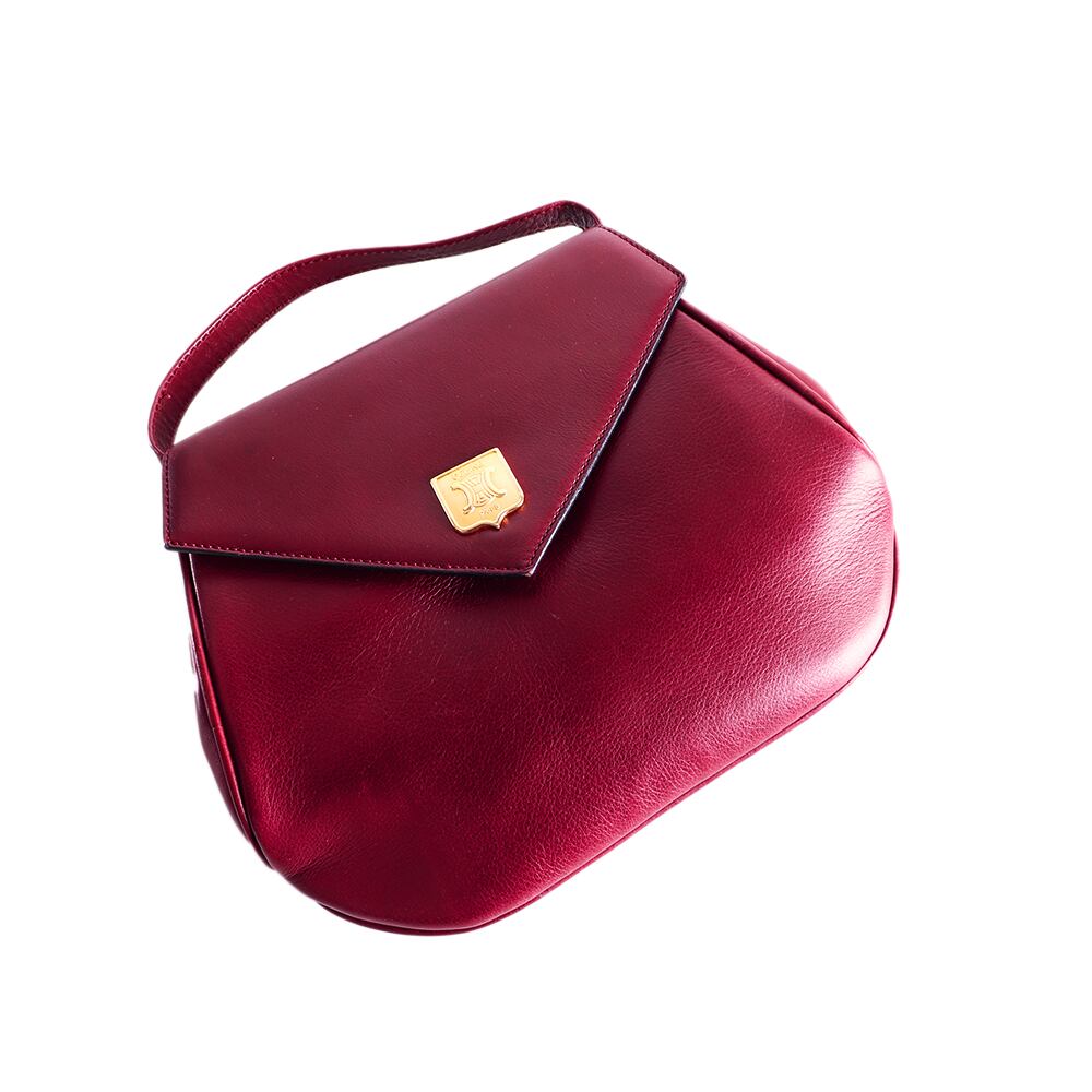 Celine セリーヌ トリオンフ ショルダーバッグ レザー ボルドー