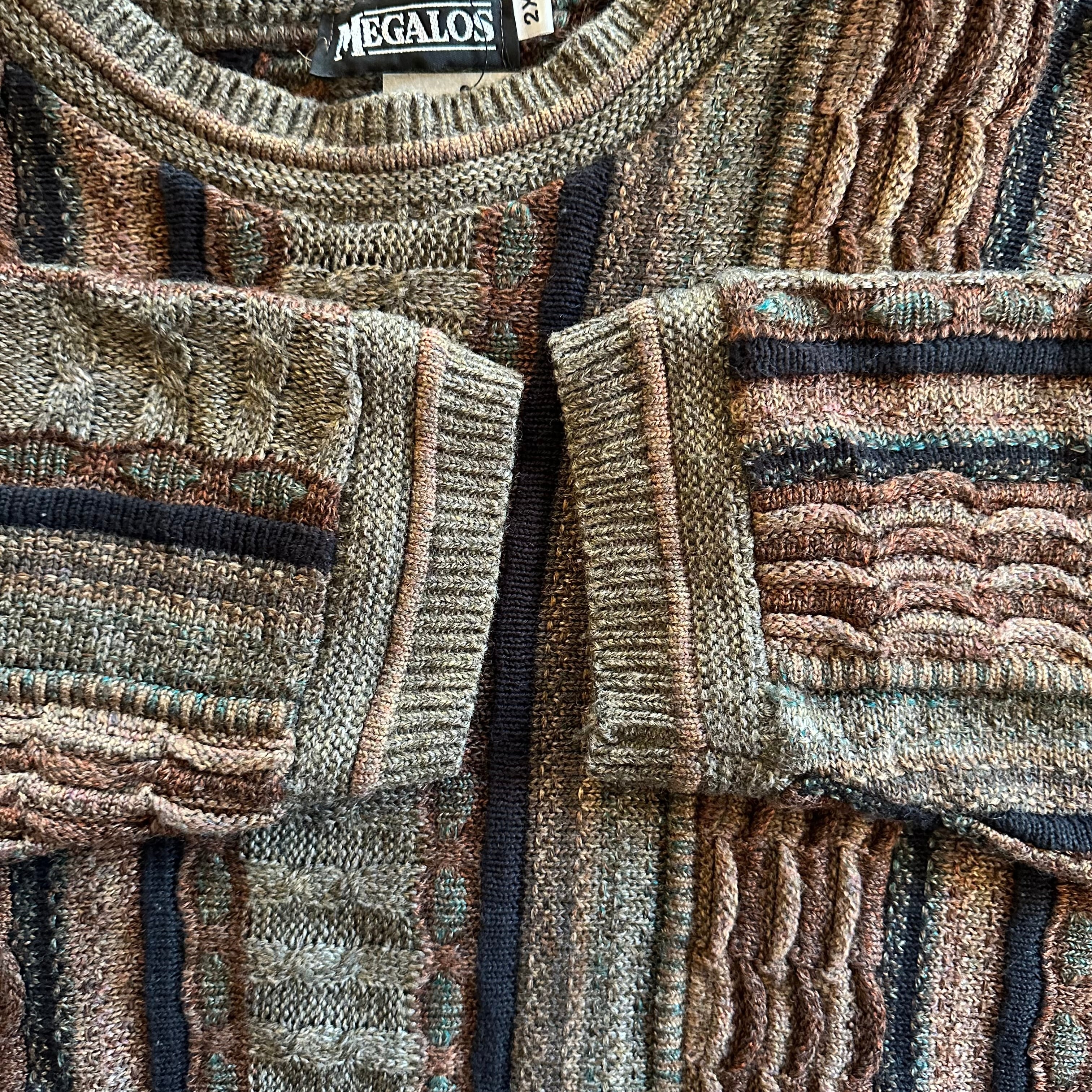 コージー　フェアリーグランジ　ボーホー　グラデミックスニット　手編みセーター