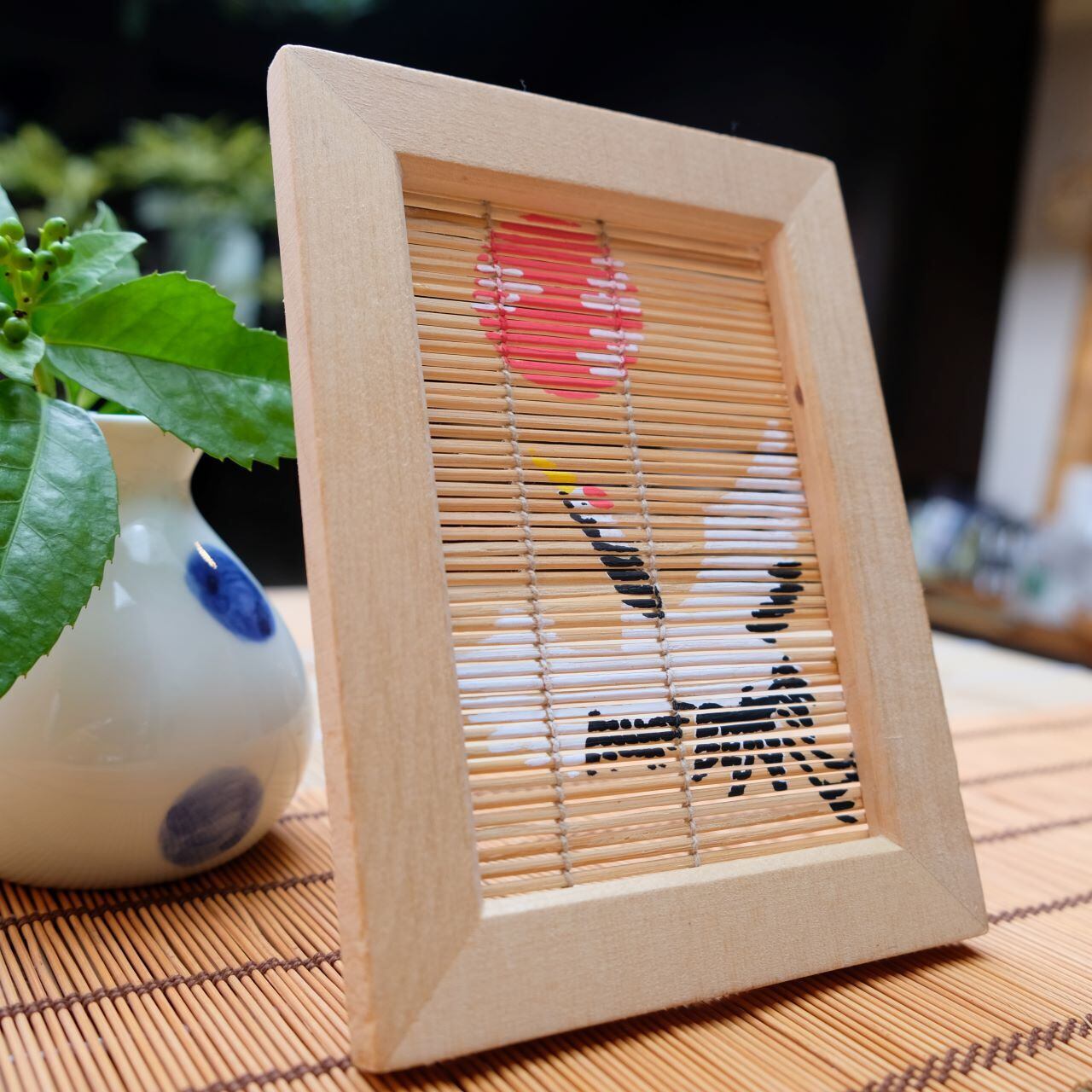 インテリアART】すだれアートパネル鶴 | 町家キュレーション おもやい