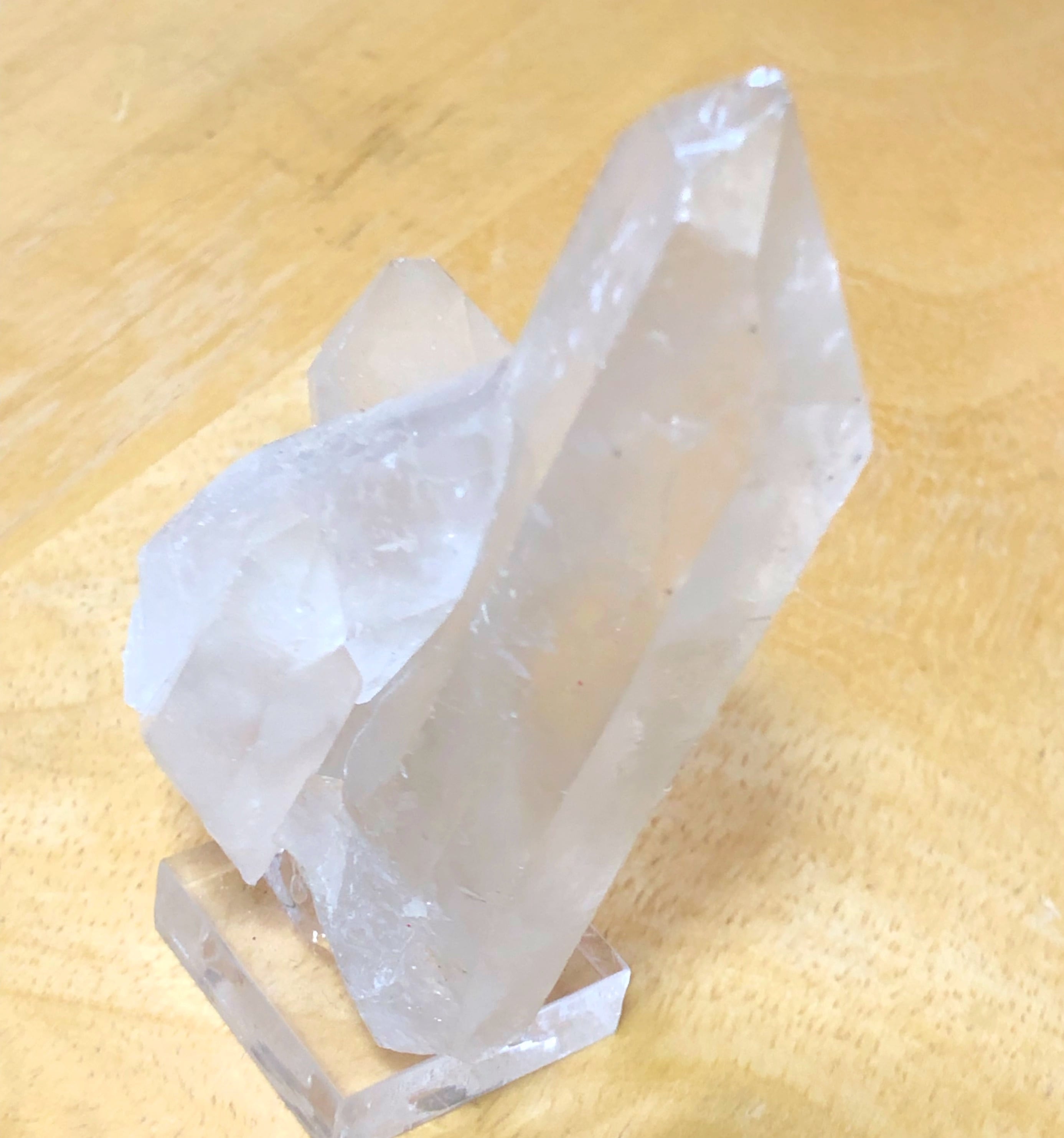 【天然石】 ブラジル産 水晶 クラスター ポイント水晶 台座付き 天然 水晶 クラスター ミニ 23g 台座付き ブラジル ゼッカ産 透明感が