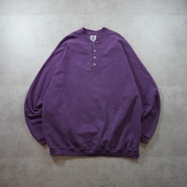 90s Russell Athletic henry neck sweatshirt "made in USA" XXL 古着
