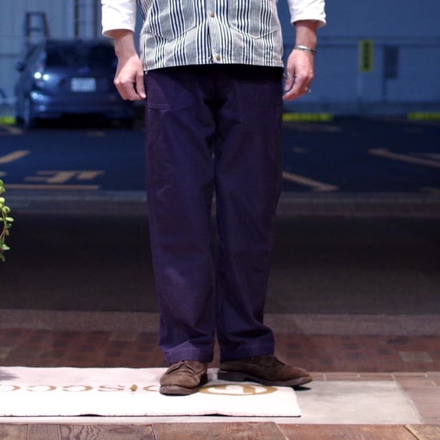 1970s US NAVY Dark Blue Utility Trousers / ストレート レッグ