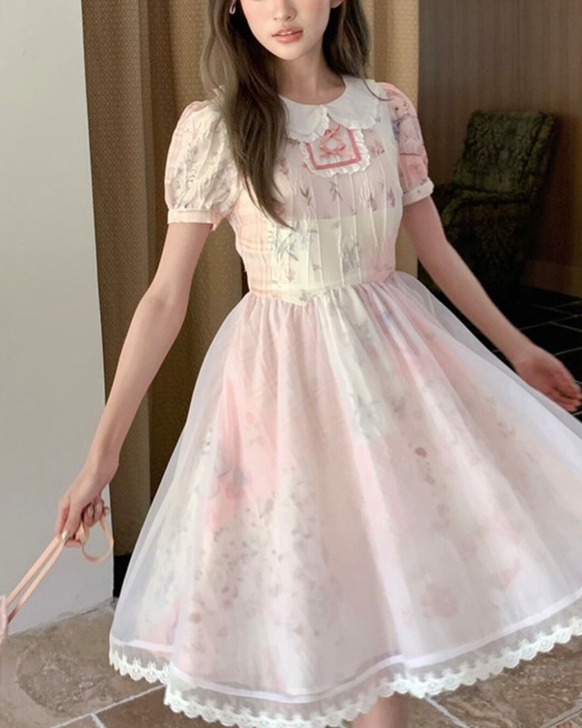 スウィートフローラルグラデーションワンピース 25W08454