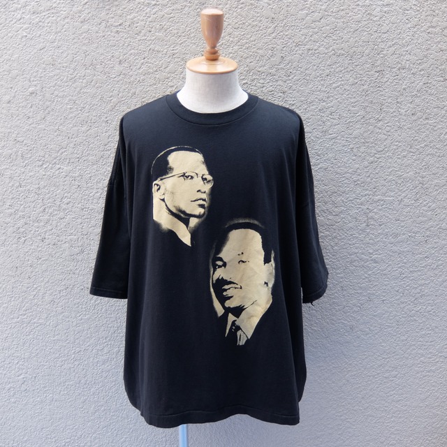 90 S Malcolm X Martin Luther King Jr Tshirt 90年代 マルコムx キング牧師 プリントtシャツ Big Time ヴィンテージ 古着 Bigtime ビッグタイム
