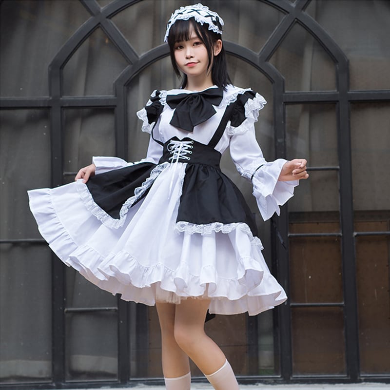 メイド服 コスプレ  ハロウィン 文化祭 ロリータ メイド 仮装 イベント