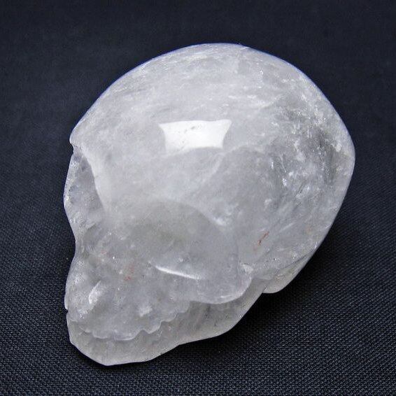 水晶 ドクロ スカル 置物 一点物 145-1744