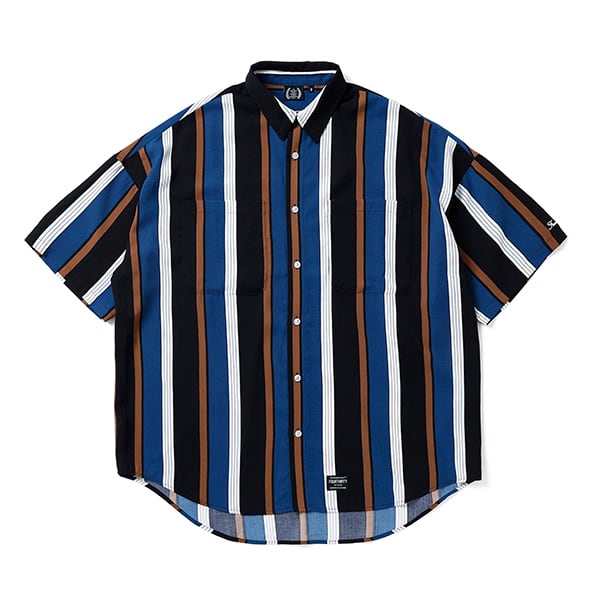 430FOURTHIRTYフォーサーティL/S STRIPE BIG SHIRT fourthirty】S/S STRIPE BIG SHIRT [ショートスリーブ ストライプ