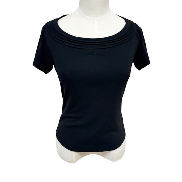 古着 シビラ Sybilla 半袖 カットソー クリーニング済み 黒 レディース Mサイズ