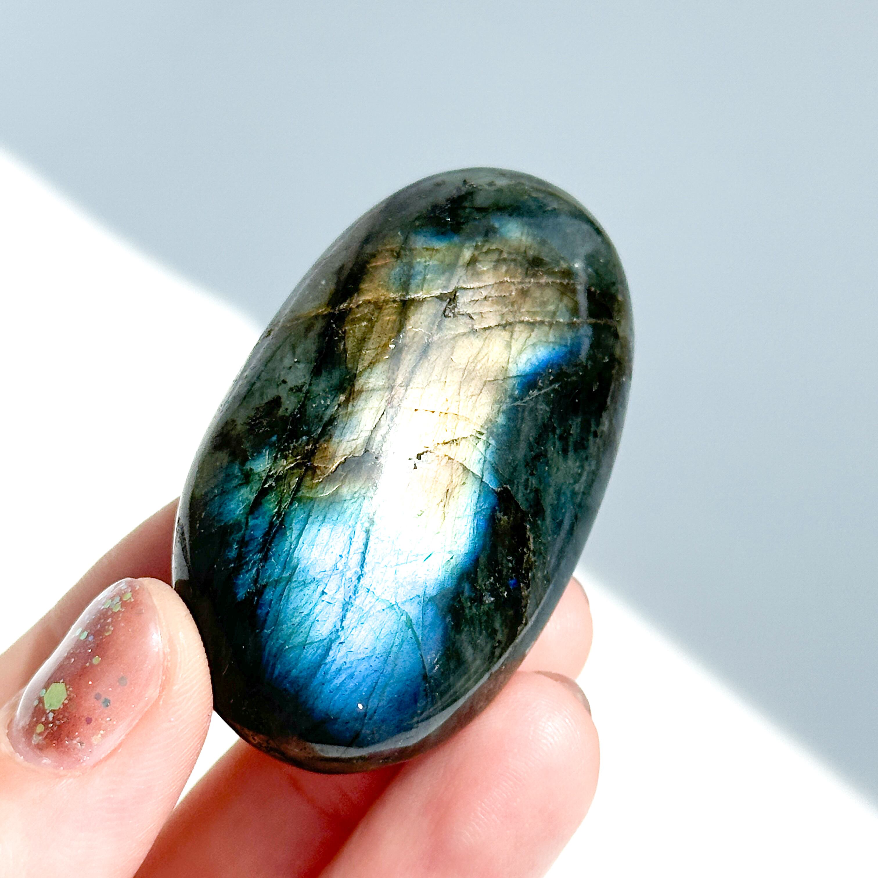 ラブラドライト パームストーン 23◇ Labradorite ◇天然石・鉱物・パワーストーン・インテリア