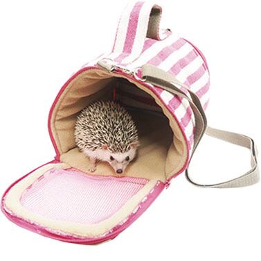 【小動物用品】ミニアニマルちびキャリー　水玉ブラウン/ピンク/ブルー
