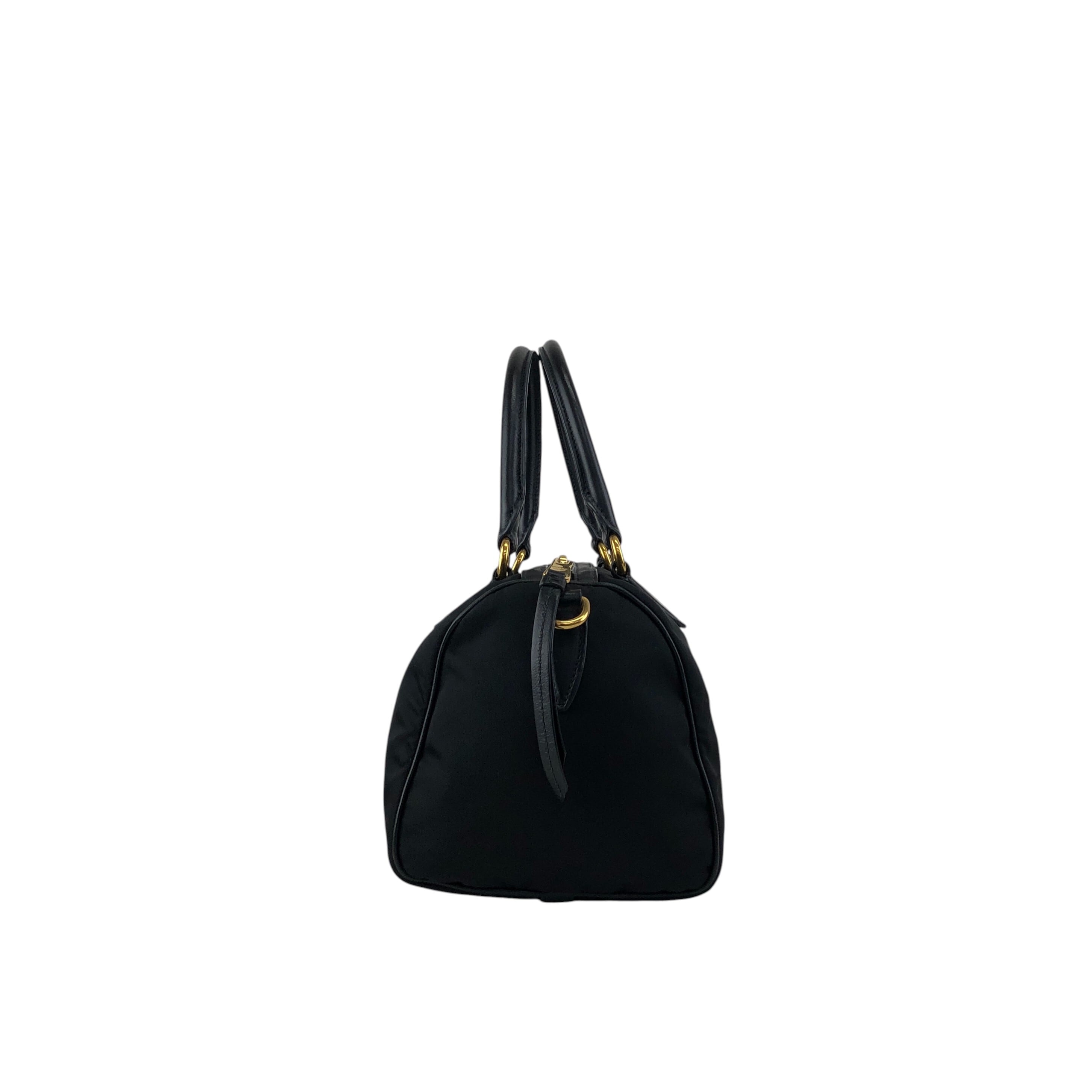 PRADA プラダ ボストンバッグ ブラック ロゴ ナイロン 2way vintage