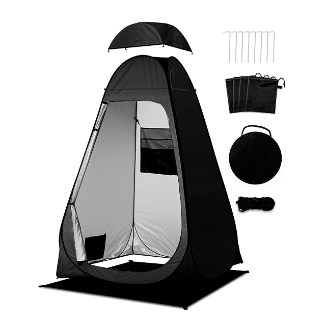 binoa テント ワンタッチテント 3～4人用 全景天窓 ダブルドア