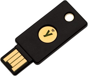 （5個セット）Yubico セキュリティキー YubiKey 5 NFC ログイン/U2F/FIDO2/USB-A ポート/2段階認証/高耐久性/耐衝撃性/防水