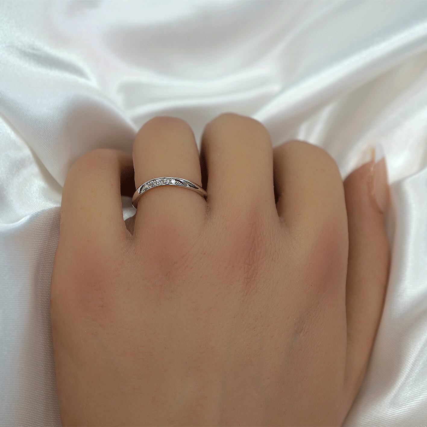 【10金ゴールド結婚指輪 マリッジリング】K10 YG PG WG モアサナイト 結婚指輪  マリッジリング ペアリング　シリーズ021