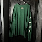 90s USA製 POLO SPORT RALPH LAUREN ロンT 緑 袖プリント ポロスポーツ