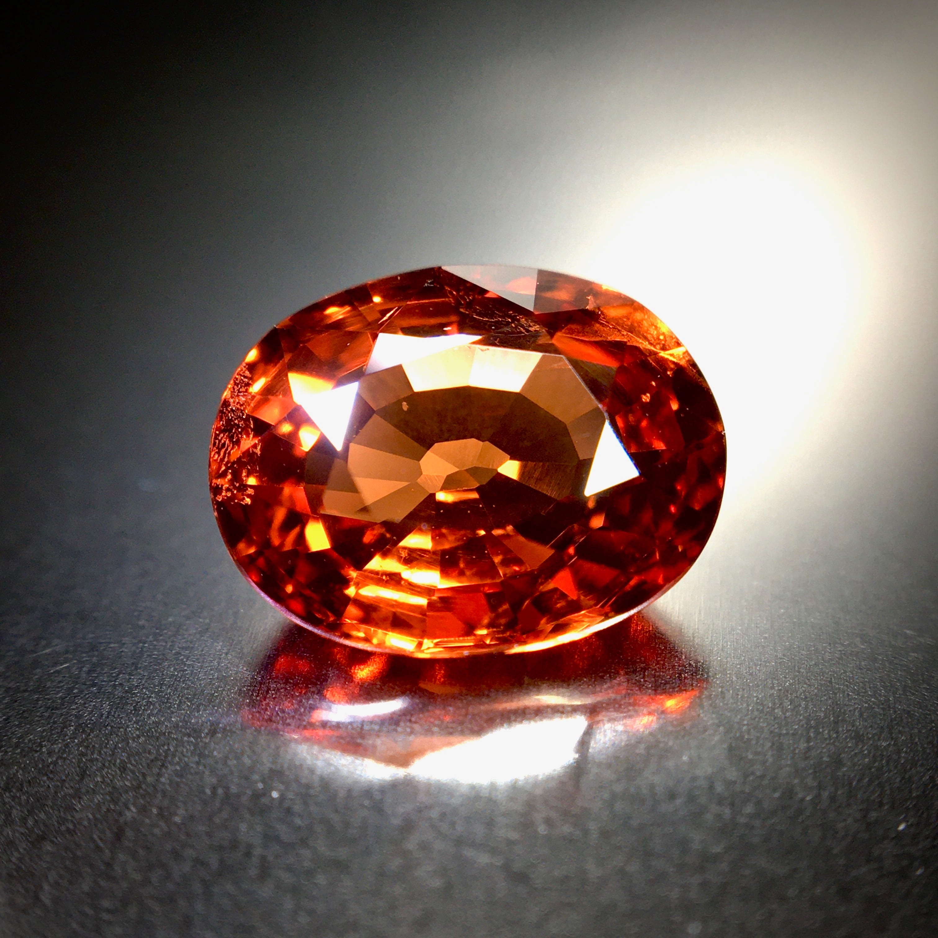 “最も美しい”オレンジ色 3ct UP 天然 マンダリンガーネット ルース