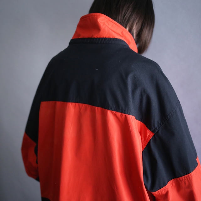 "Eddie Bauer EBTEK " red × black  over silhouette nylon anorak