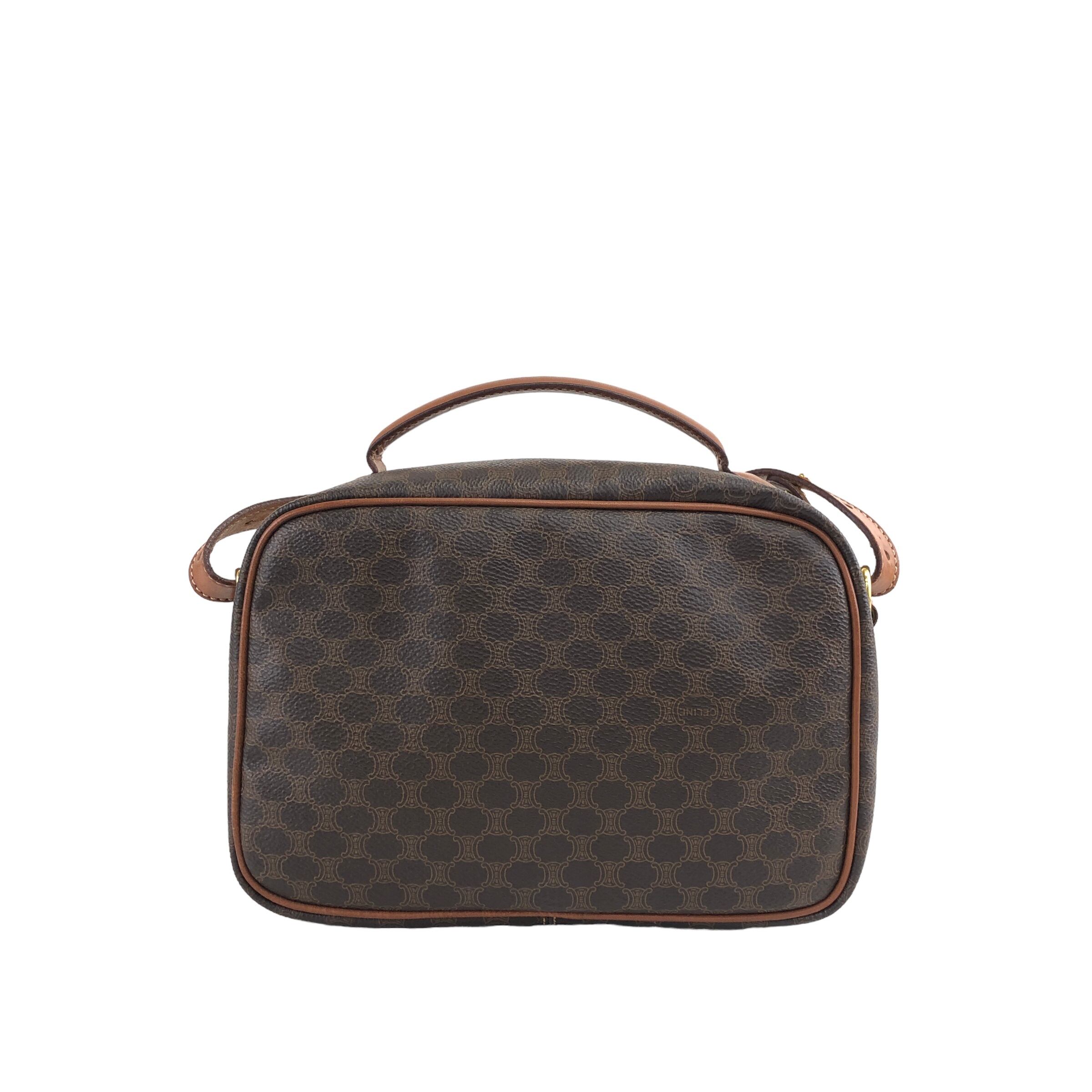 CELINE セリーヌ マカダム 2way ショルダーバッグ ブラウン ブラゾン型
