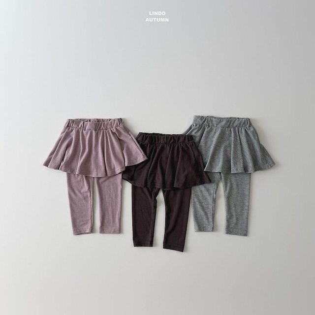 【取寄】lindo|flare skirt leggings|フレアスカートレギンス|XS-XL|kids|26 autumn