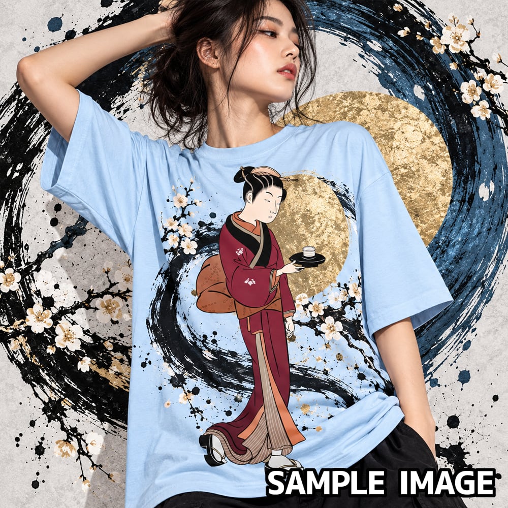 浮世絵 女性と男性の姿 木製フレーム 男性＆女性 その6 | 浮世絵素材専門店 KIMASA