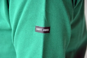 セントジェームス SAINT JAMES 無地ボートネックシャツ(OUESSANT)GREEN【レターパックプラス可】