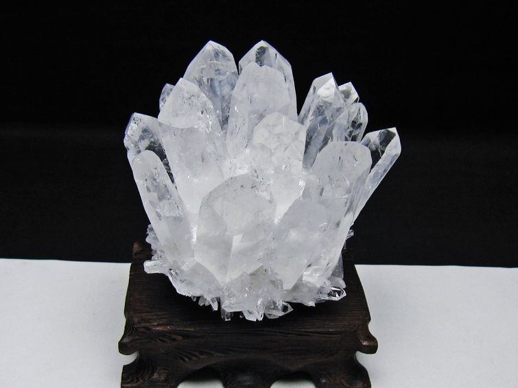 【天然石】 茶水晶クラスター 原石 置物 インテリア 一点物 水晶 クラスター 水晶 原石 台座付属 一点物 182-8659 | 天然石
