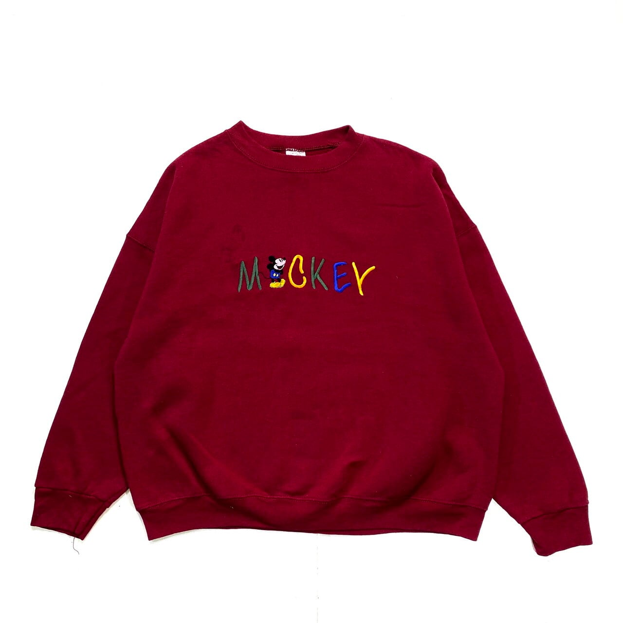 90's Disney Mickey 逆さま スウェット Mickey\u0026Co