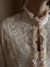 MADE IN U.S.A. floral lace shirt-4857-8